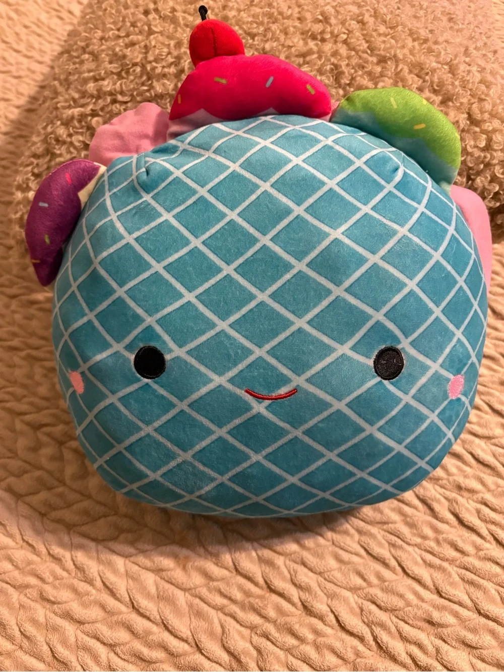 Original Squishmallows Ice Cream Sundae Plush Bag/Purse Stuffing Pillow